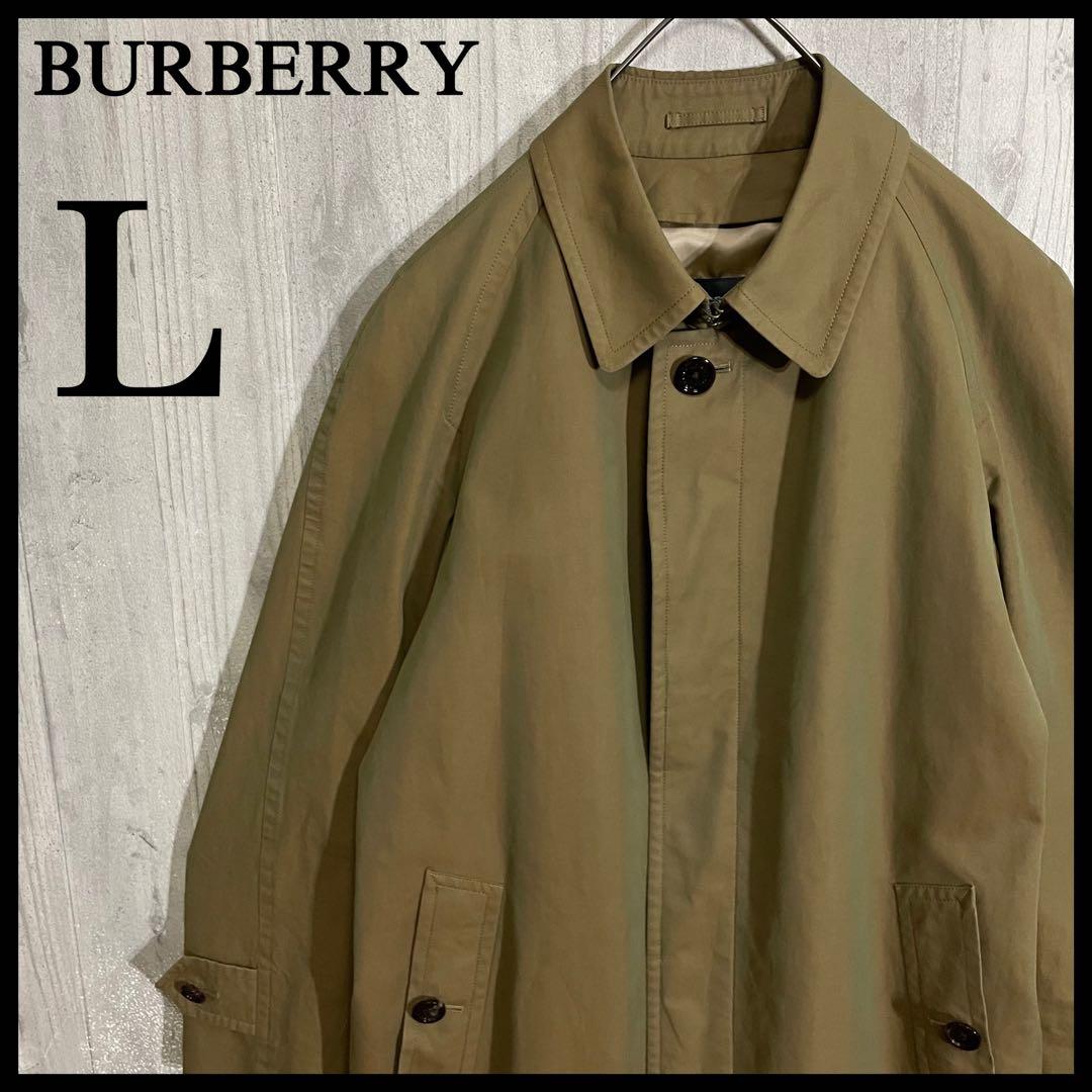 【ウールライナー付】バーバリー　裏地ノバチェック　ステンカラーコート　L