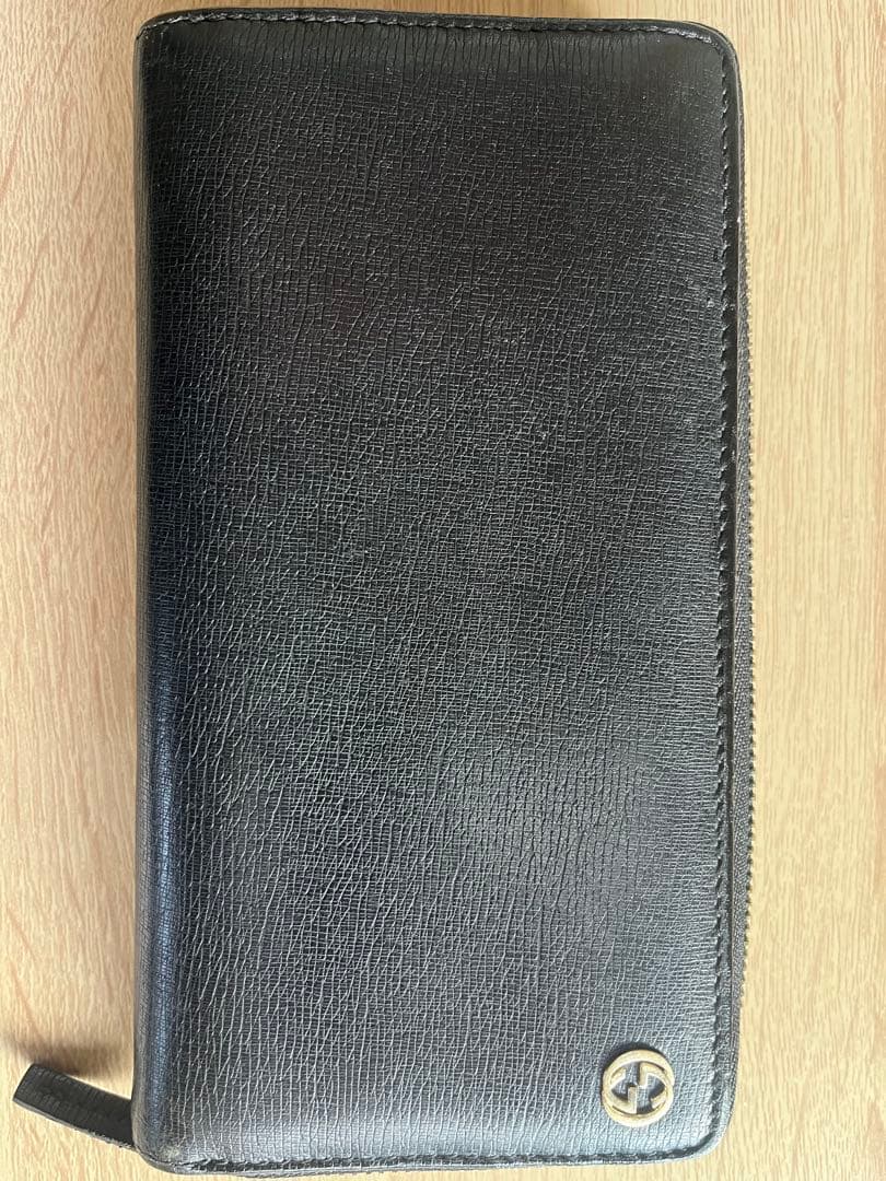 GUCCI ブラック レザー 長財布