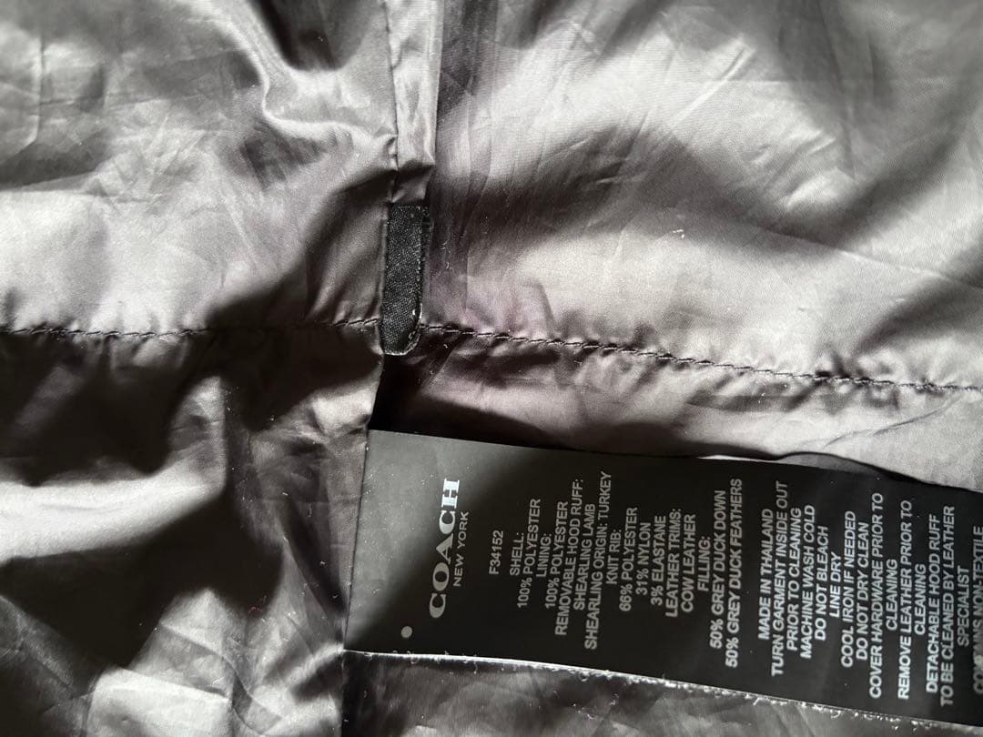 COACH コーチ❗️ダウンコート　ブラック　レディース　S ファー取り外し可❗️