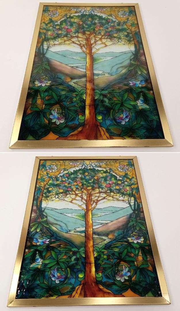 ルイスCティファニー ステンドグラスTree of Lifeグラスマスターズ社