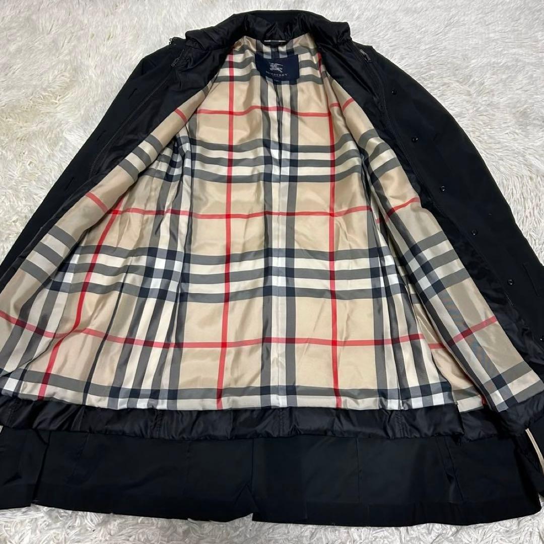 極美品　バーバリーロンドン　メガネチェック　ダウンライナー　トレンチコート　40