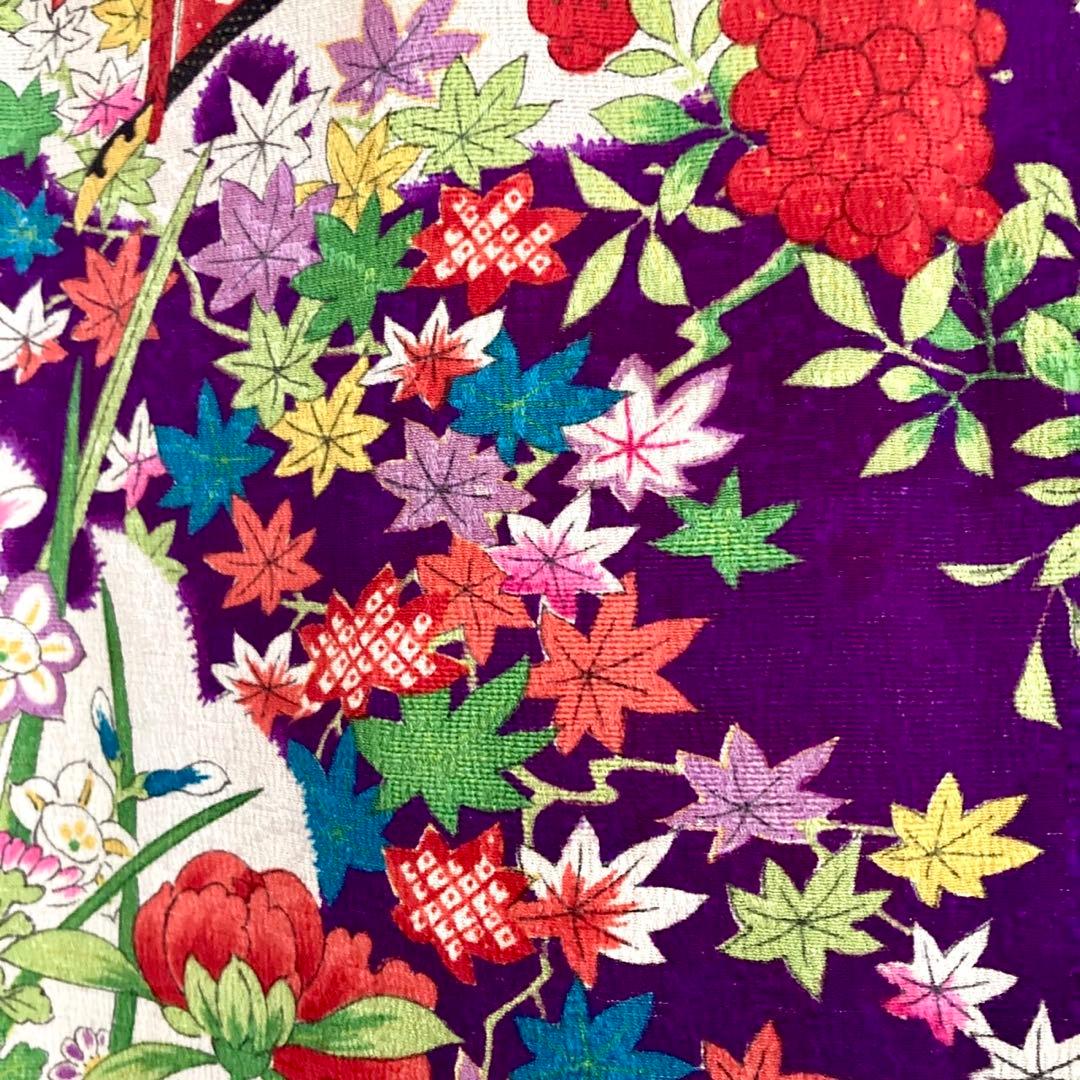 百花繚乱 3歳 女の子 子供着物 七五三 アンティーク着物 NO220