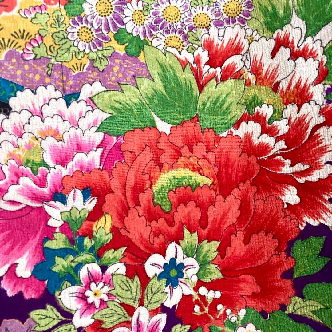 百花繚乱 3歳 女の子 子供着物 七五三 アンティーク着物 NO220