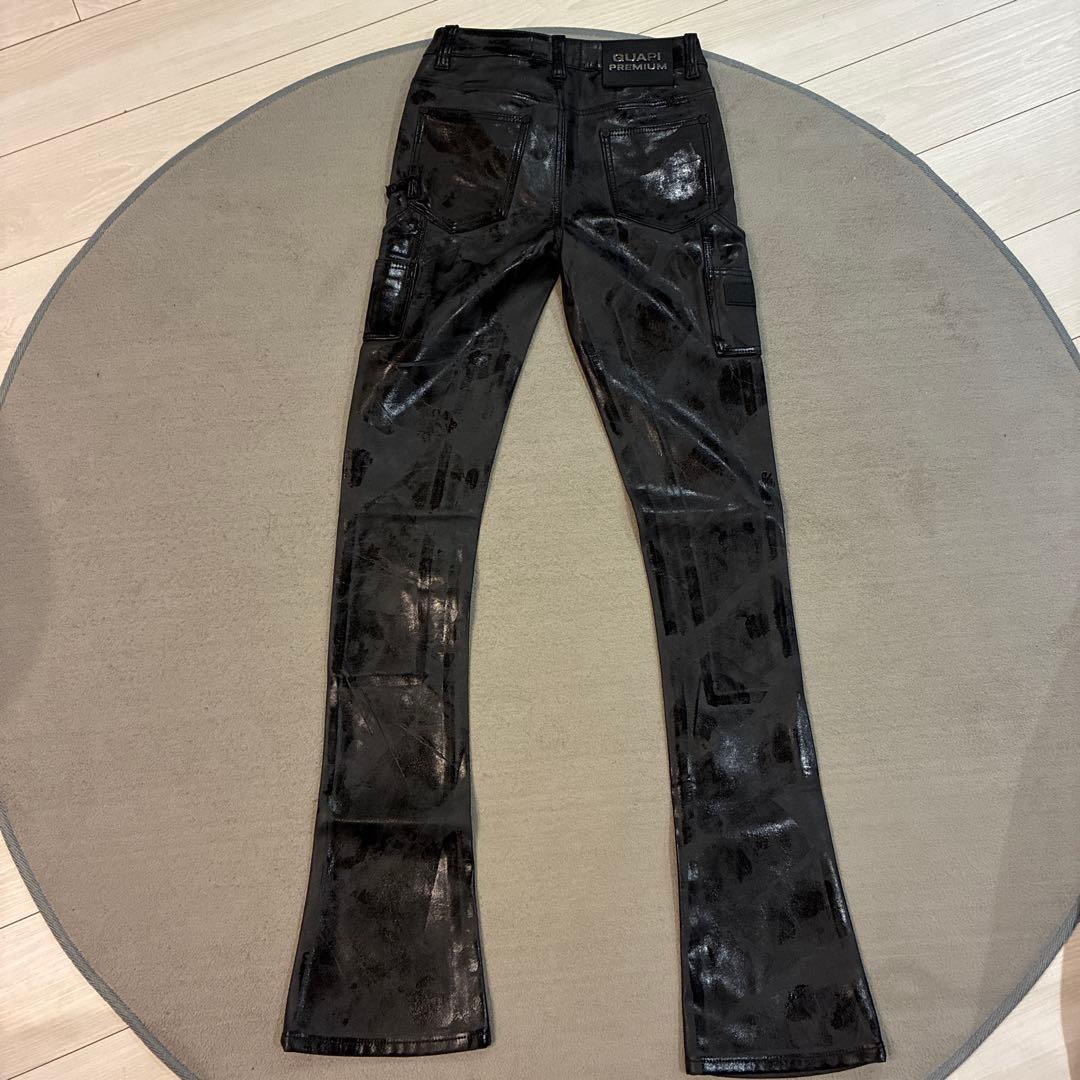 GUAPI ブラック レザーカーペンターデニム28インチ