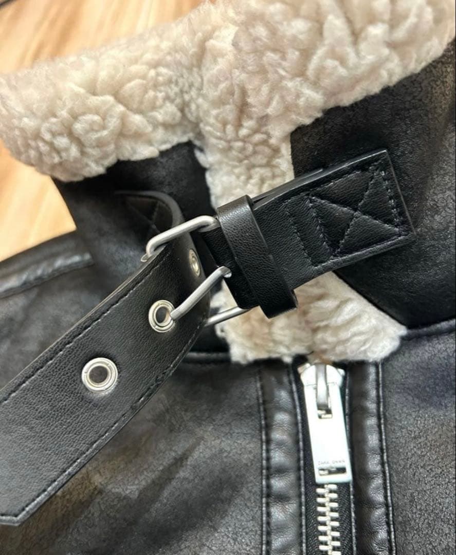 【完売モデル】美品ZARA B-3 フェイクムートン　フライトジャケットLサイズ