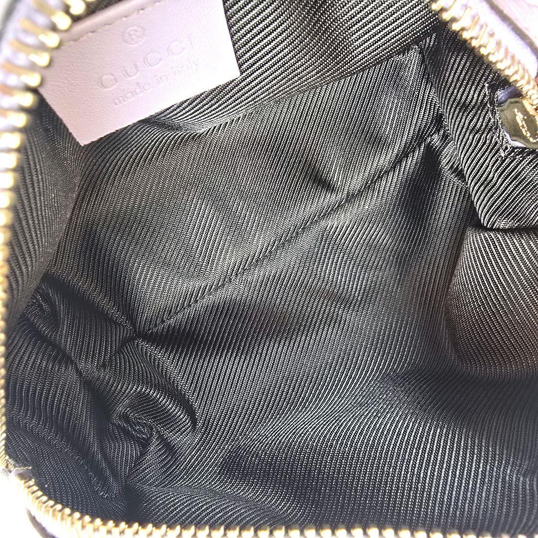 レア GUCCI GG キャンバス レザー ポーチ ハート引手 ゴールド