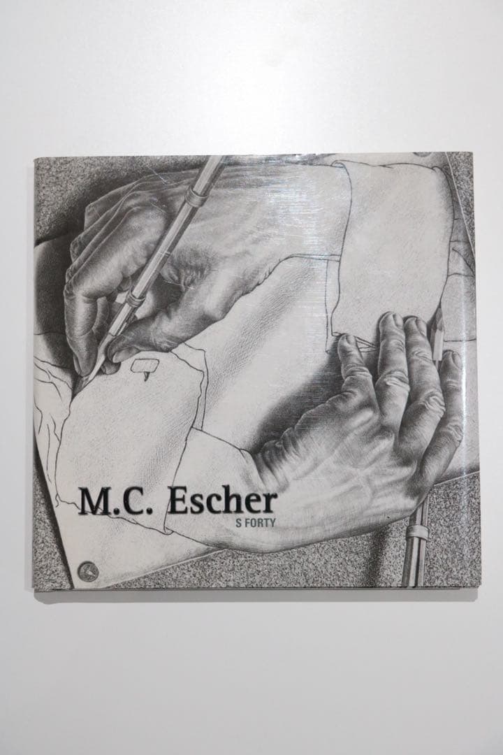 80s M.C.Escher エッシャー Tシャツ＋本 描く手 古着 ビンテージ