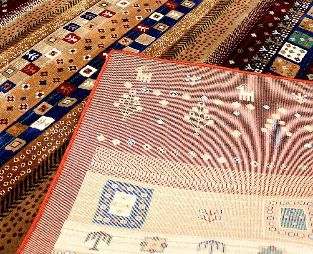 新品☆ウィルトンラグ カーペット 絨毯 高級ラグ イラン産 ギャべ柄