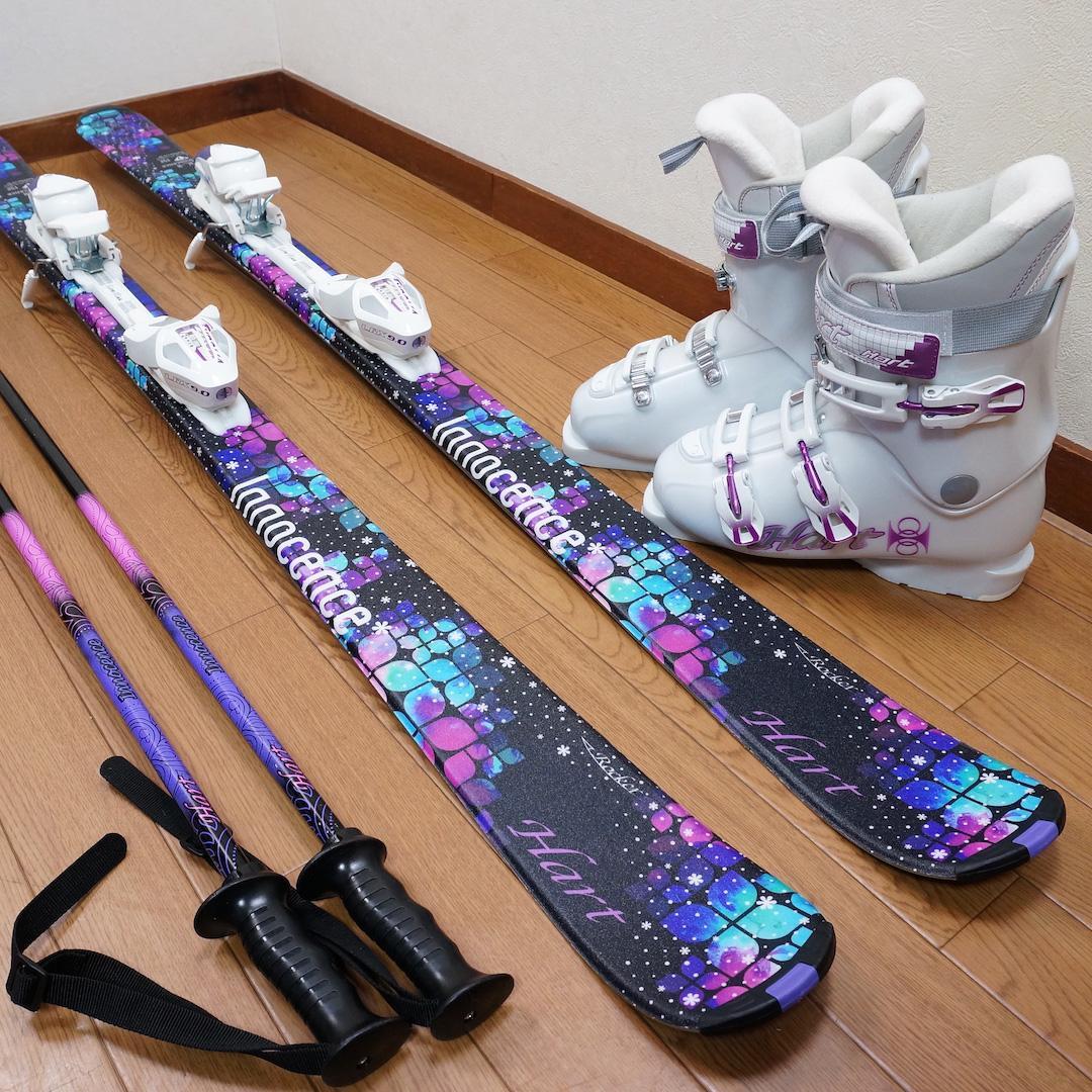 メンテ済 152cm 靴25cm HART レディース スキーセット