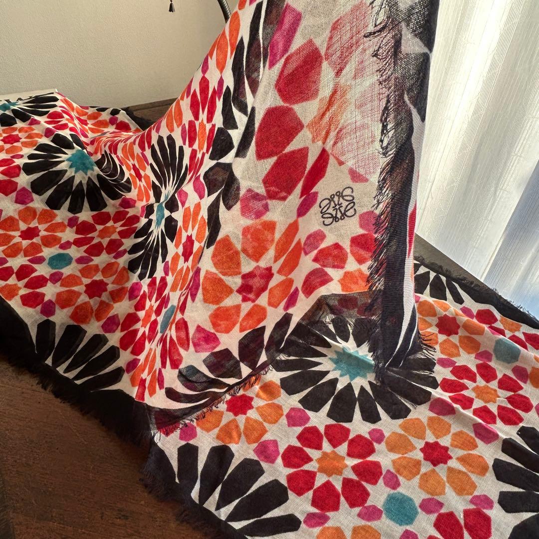 ロエベ ALANDALUS カシミヤsilkのロングスカーフ未使用タグ付き