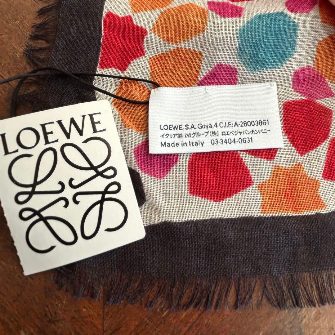 ロエベ ALANDALUS カシミヤsilkのロングスカーフ未使用タグ付き