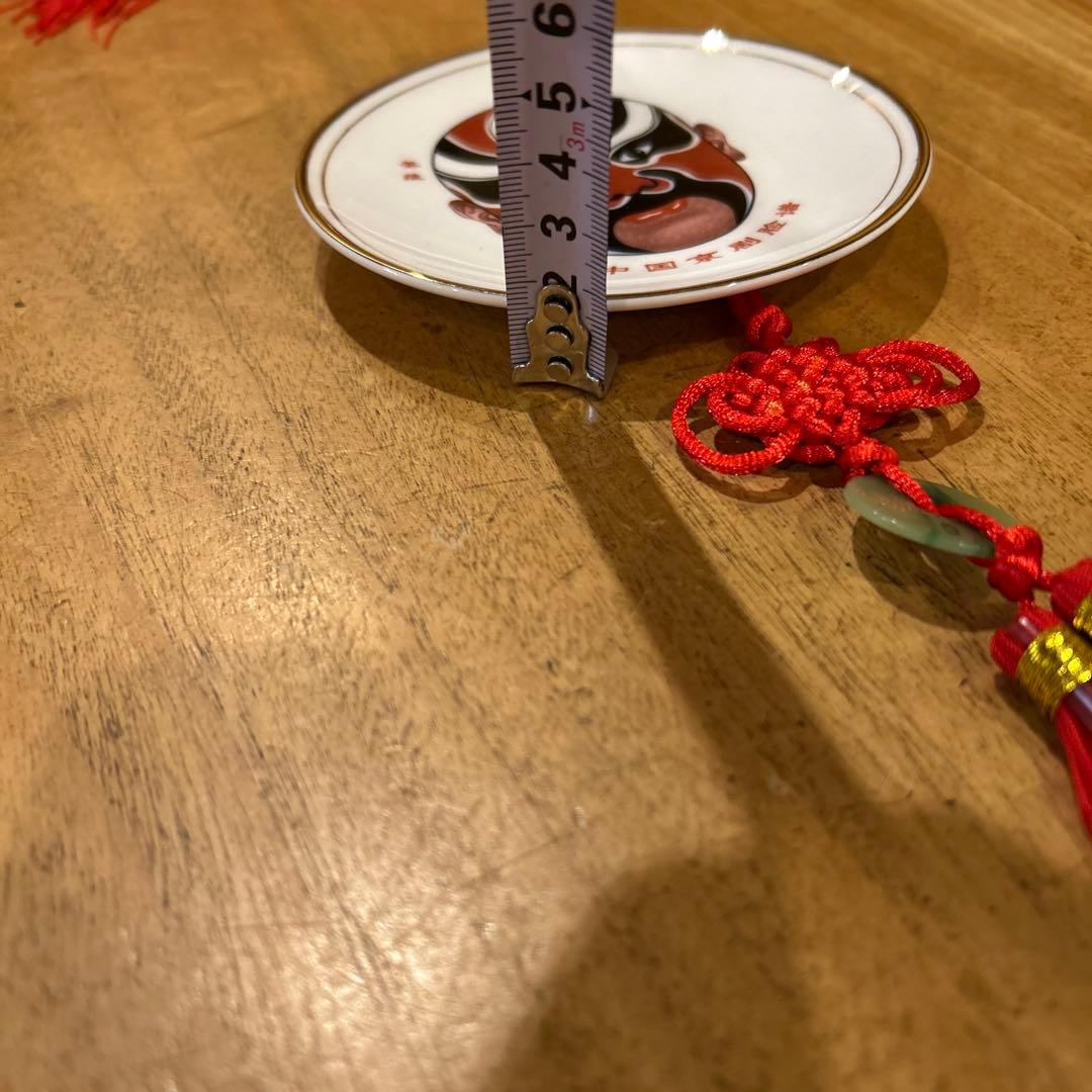 中国製　京劇　飾り皿4枚　下げ皿