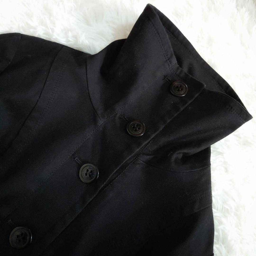 バーバリーブルーレーベル　トレンチ　コットンリネン　ショート　ホース刺繍　黒