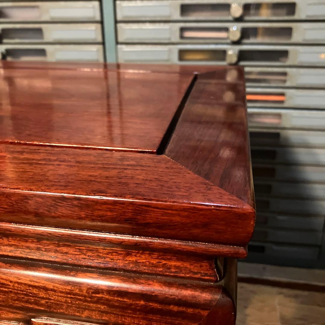 ヴィンテージ 花梨 銘木 花台 飾り台 高さ約46cm サイドテーブル 古道具