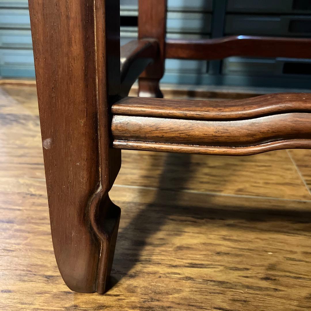 ヴィンテージ 花梨 銘木 花台 飾り台 高さ約46cm サイドテーブル 古道具