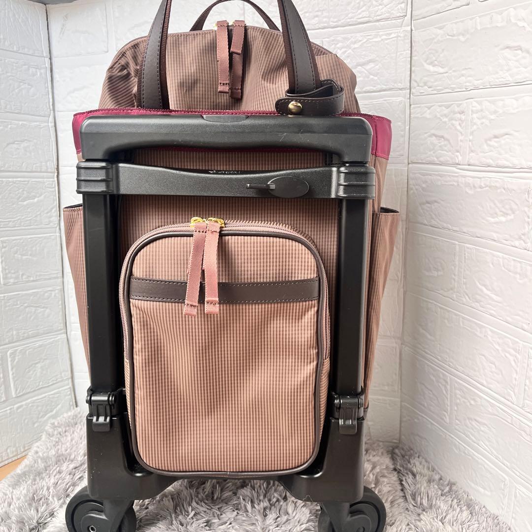 極美品✨スワニー　ルバンドⅢ キャリーケース　ブラウン　リボン