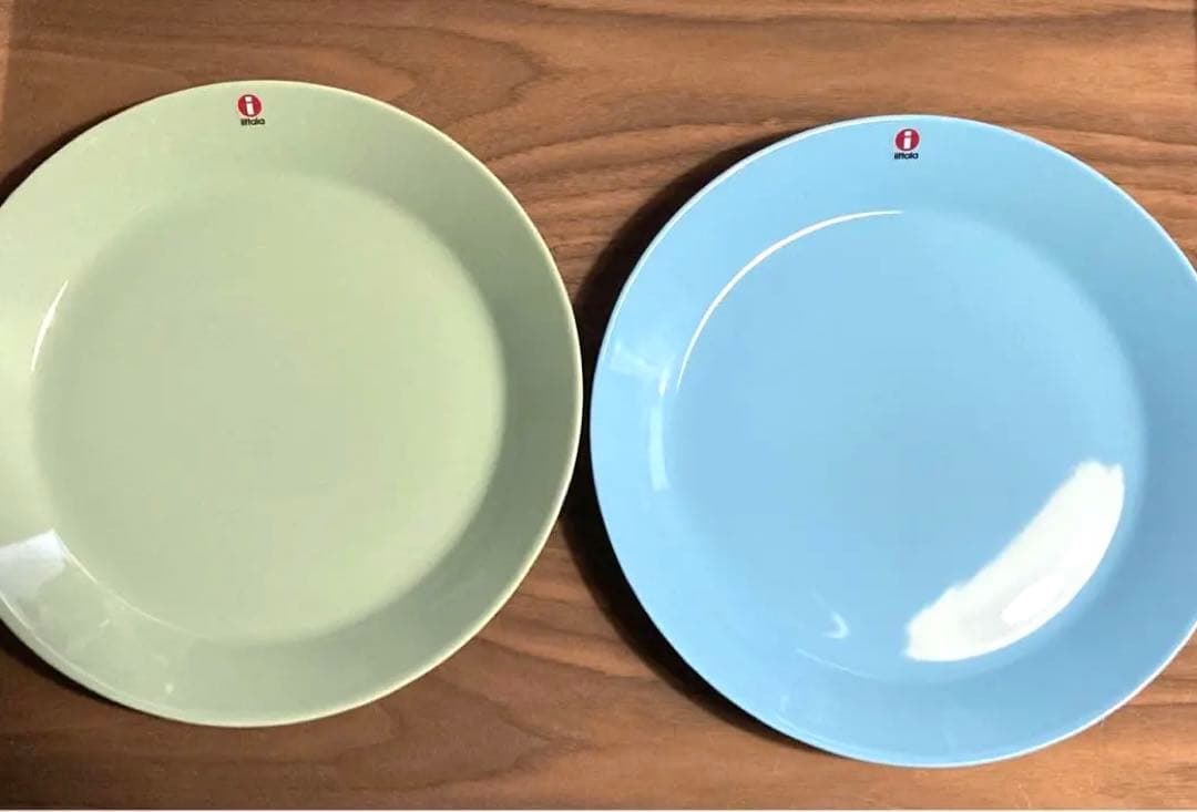 廃盤 イッタラ ティーマ プレート 21c セラドングリーン ライトブルー 2枚