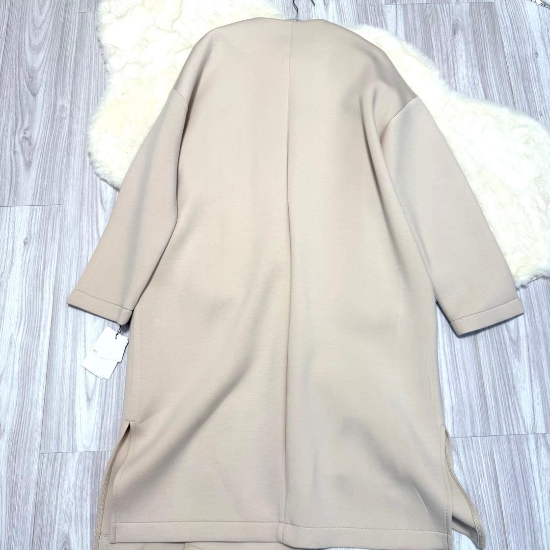 macaronron　タグ付未使用　PICCIN パール付ノーカラーコート