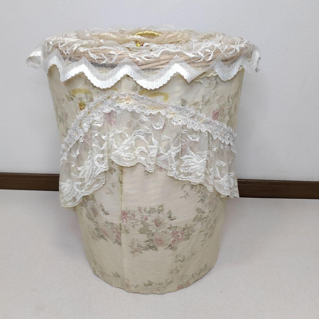 レースダストボックス 蓋付き 大型 高さ48cm 装飾 おしゃれ 送料無料