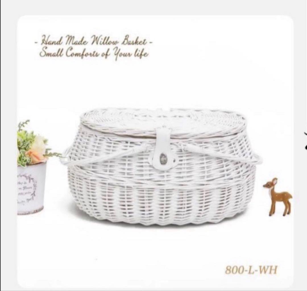 犬 猫 ホワイトバスケット 蓋付き 服