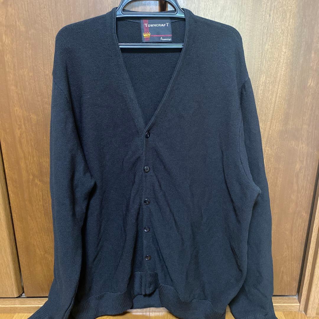 TOWNCRAFT ブラックカーディガン　タウンクラフト