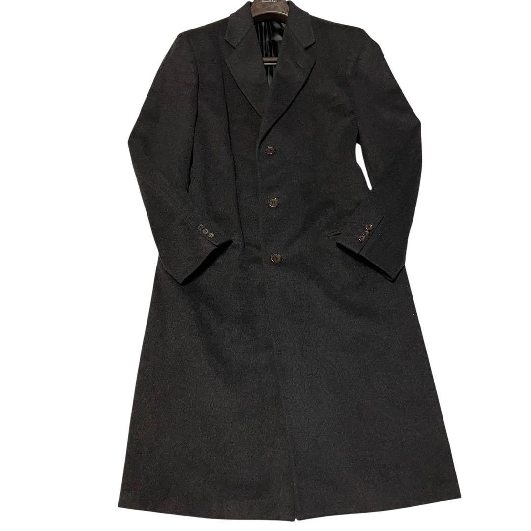アルマーニコレツォーニ　カシミヤ　トレンチコート　ロング丈コート　ブラック