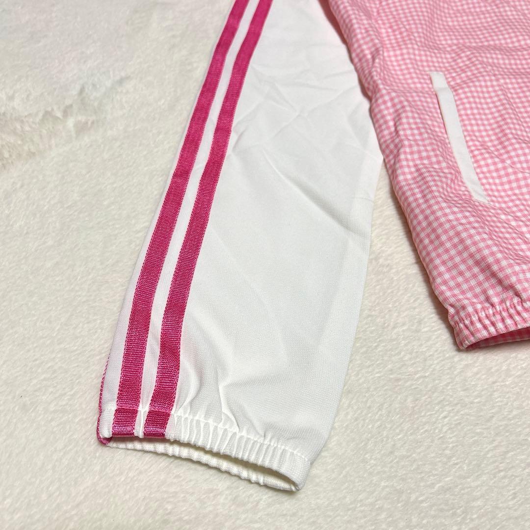 90s adidas アディダス　ジャンパーUV加工　ブルゾン　y2k 上下