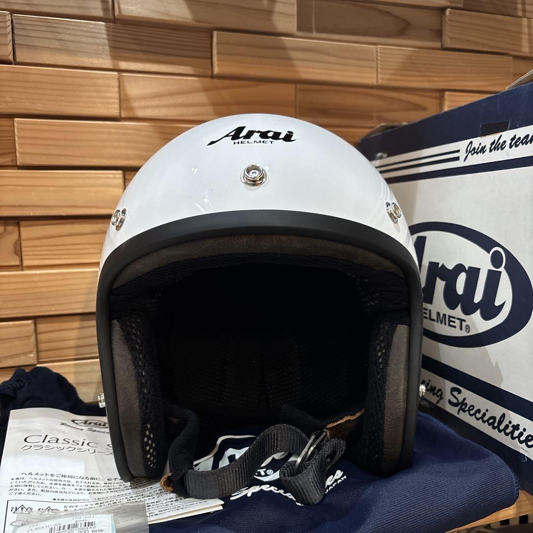7.【新品】Arai アライ ジェットヘルメット クラシック SW 59-60