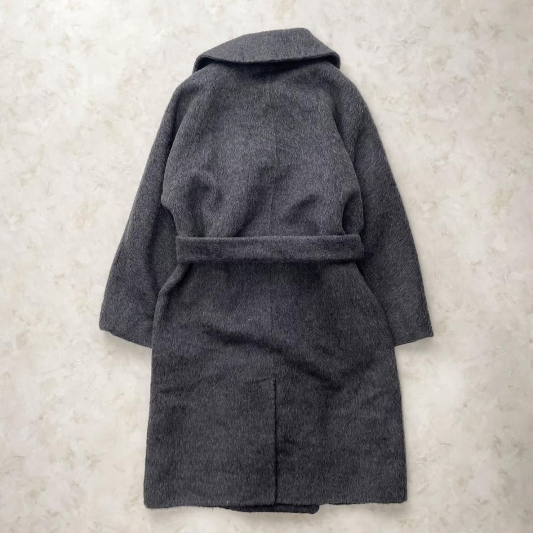 Max Mara マックスマーラ アルパカ混シャギーベルテッドコート　S~M