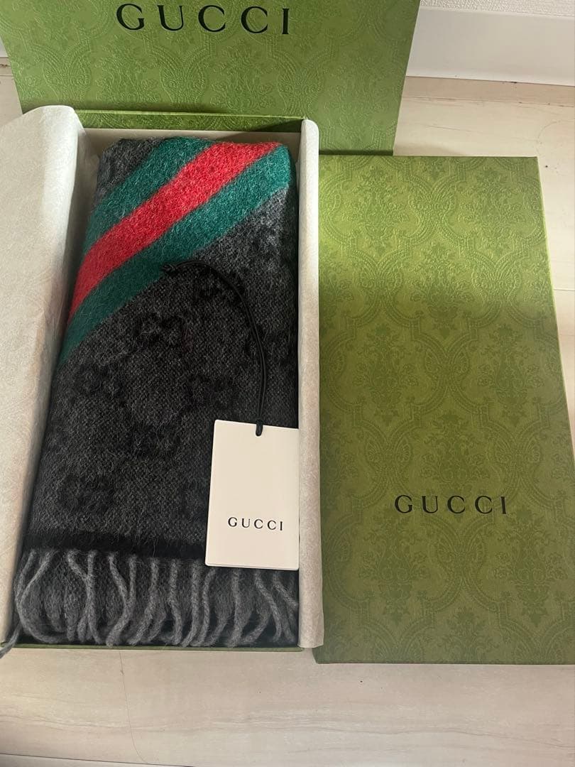 新品未使用 GUCCI グッチ マフラーリボンジョッパー箱付き