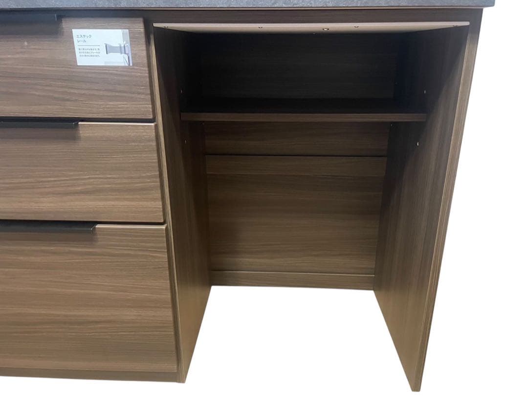 ◯【美品】松田家具大川 アルバ キッチンボード 食器棚 レンジボード ハイグロス