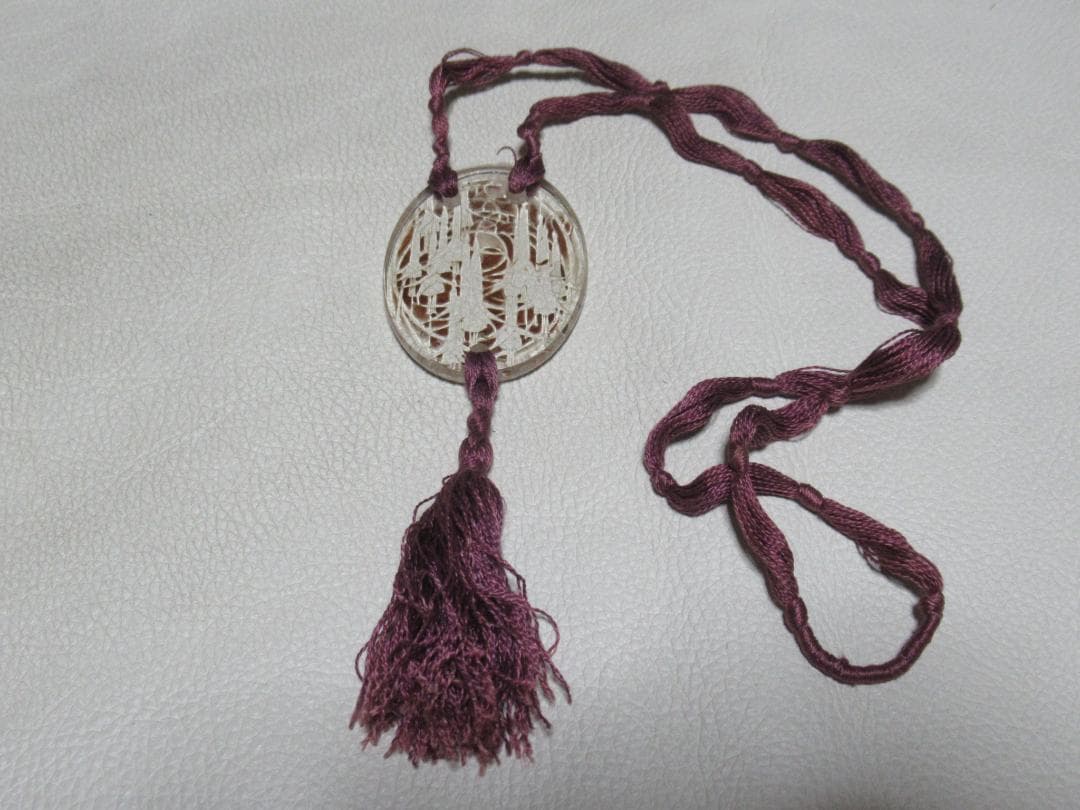 1915年定価30万◆ルネ・ラリック『垂れ下がる花』ペンダント セピア色パチネ彩