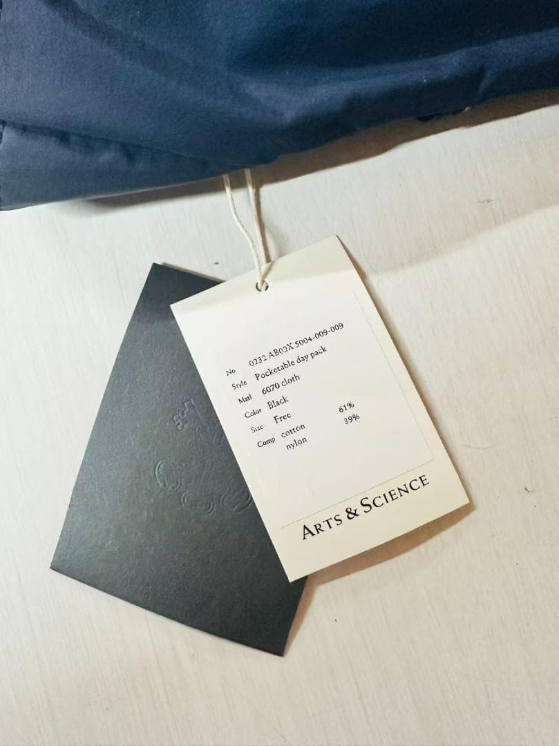 Pocketable day packバックパック紺色のポケットは付いていません