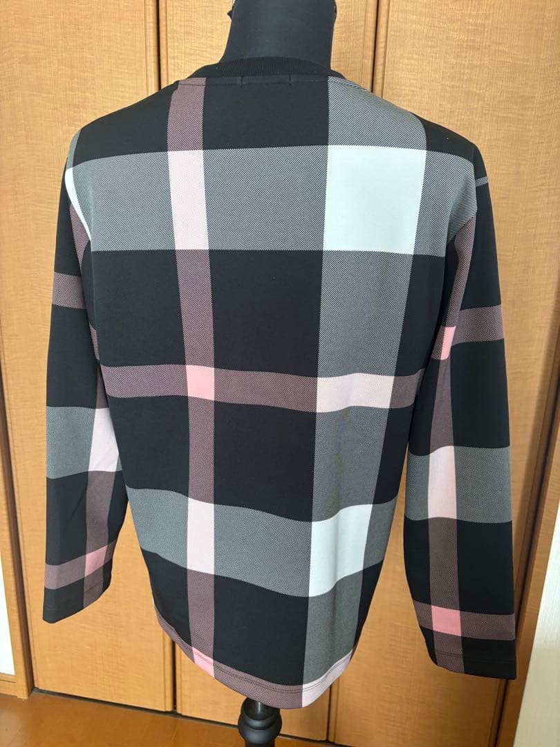 【新品同様】ブラックレーベルクレストブリッジ　ライトスウェット　CBチェック　L