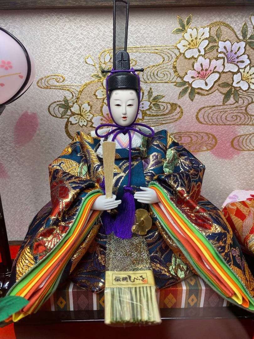 東京久月　雛人形アクリルケース入り親王飾り・間口約５７×奥行約３１×高さ約３３㎝