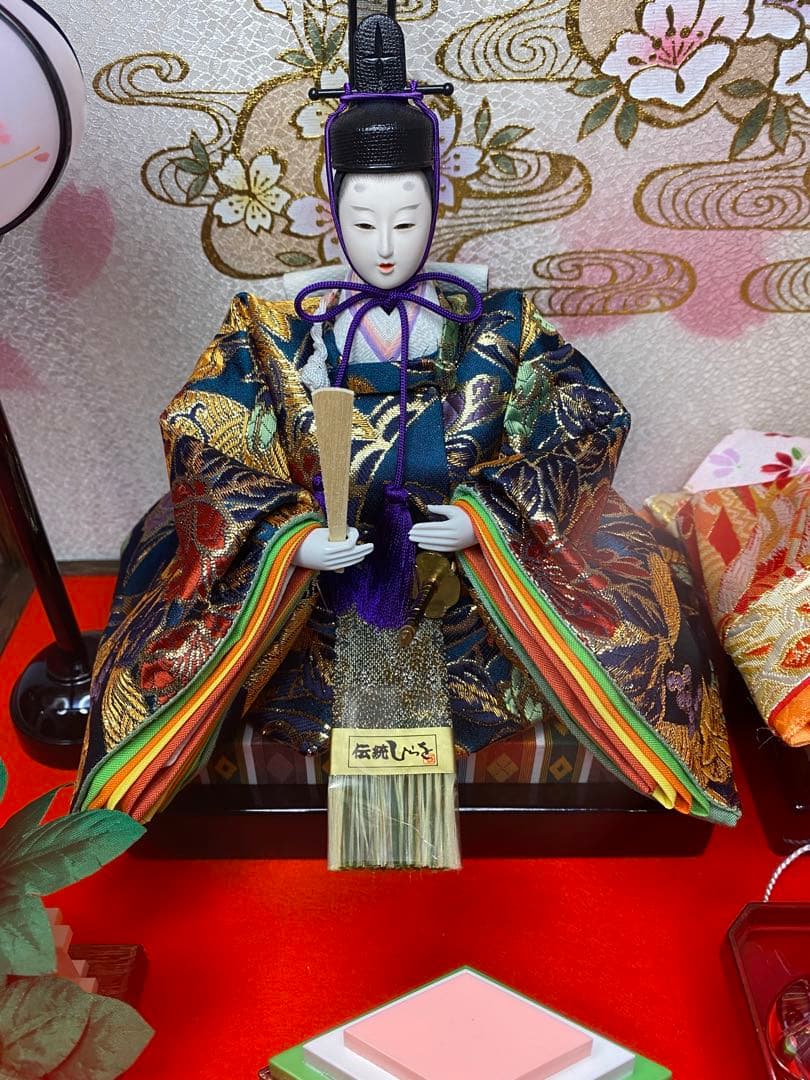 東京久月　雛人形アクリルケース入り親王飾り・間口約５７×奥行約３１×高さ約３３㎝