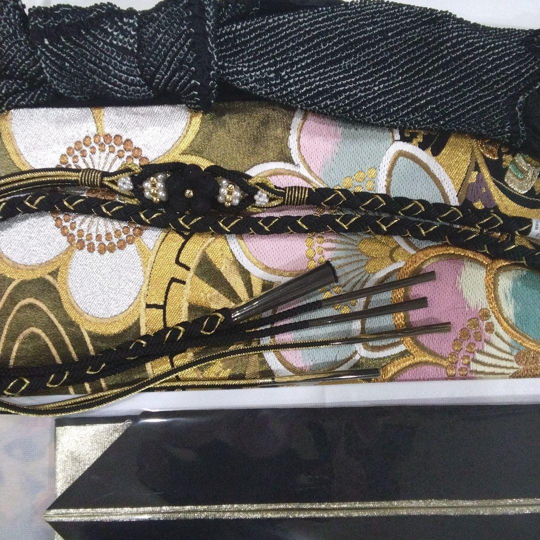 振袖フルセット、正絹古典柄成人式、重ね衿帯揚げ帯締め、西陣袋帯襦袢