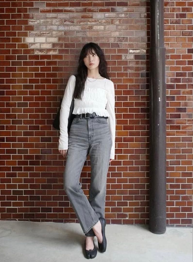 CLANE RING DENIM PANTS グレー 2