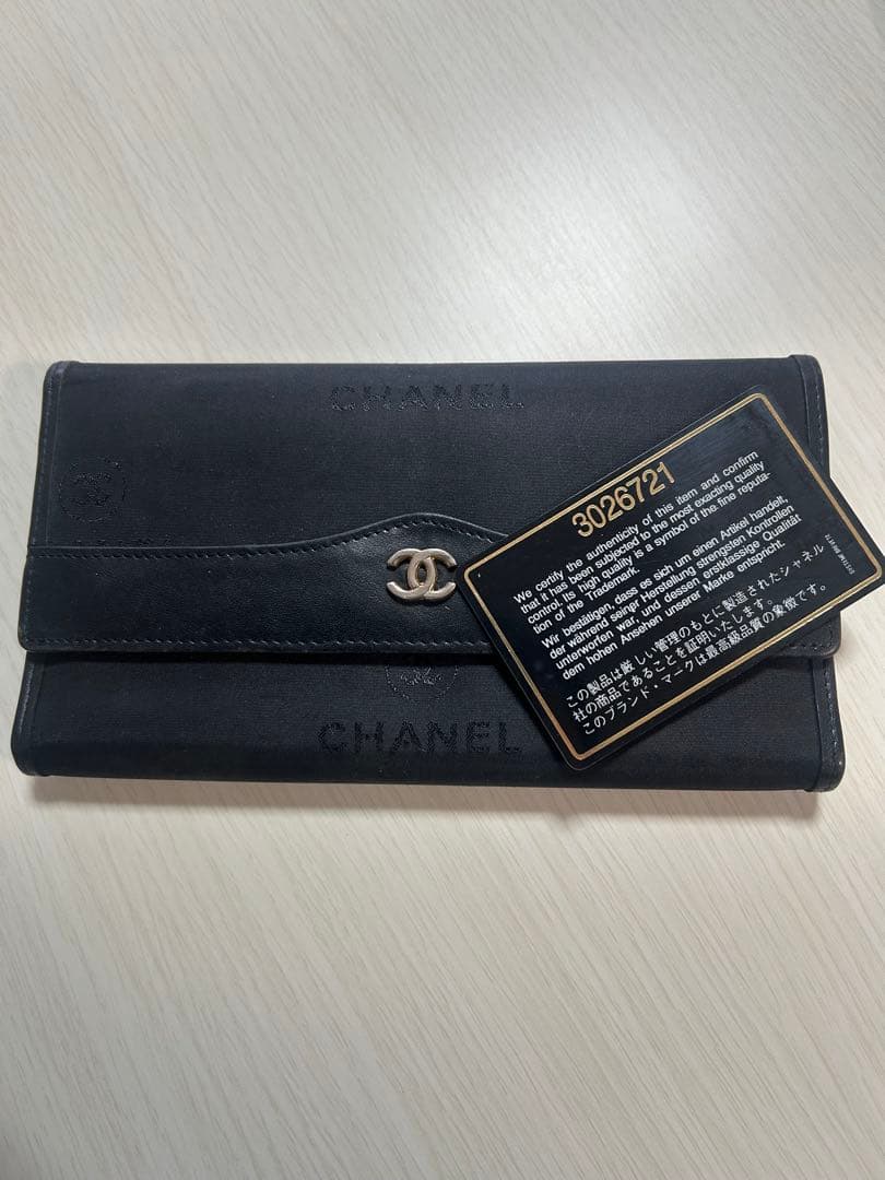 CHANEL ブラック 長財布