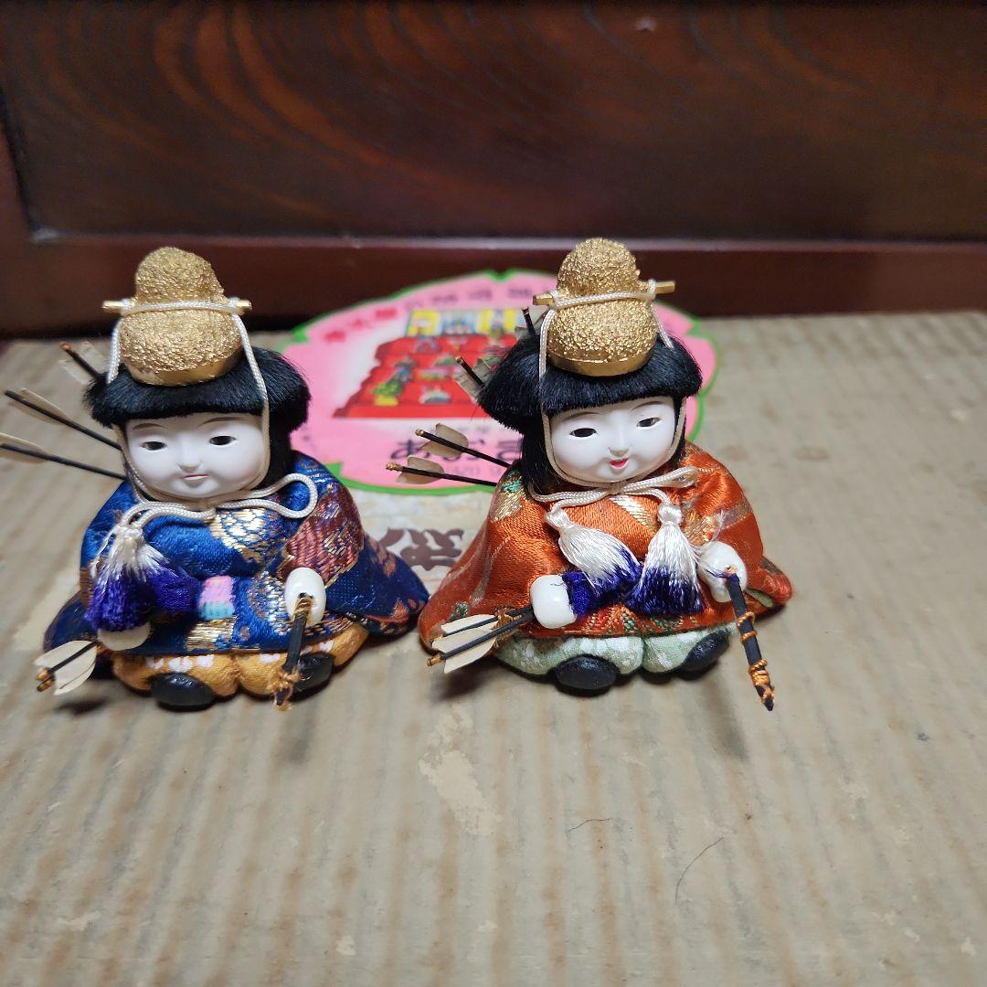 古い木目込　雛人形　峯清作