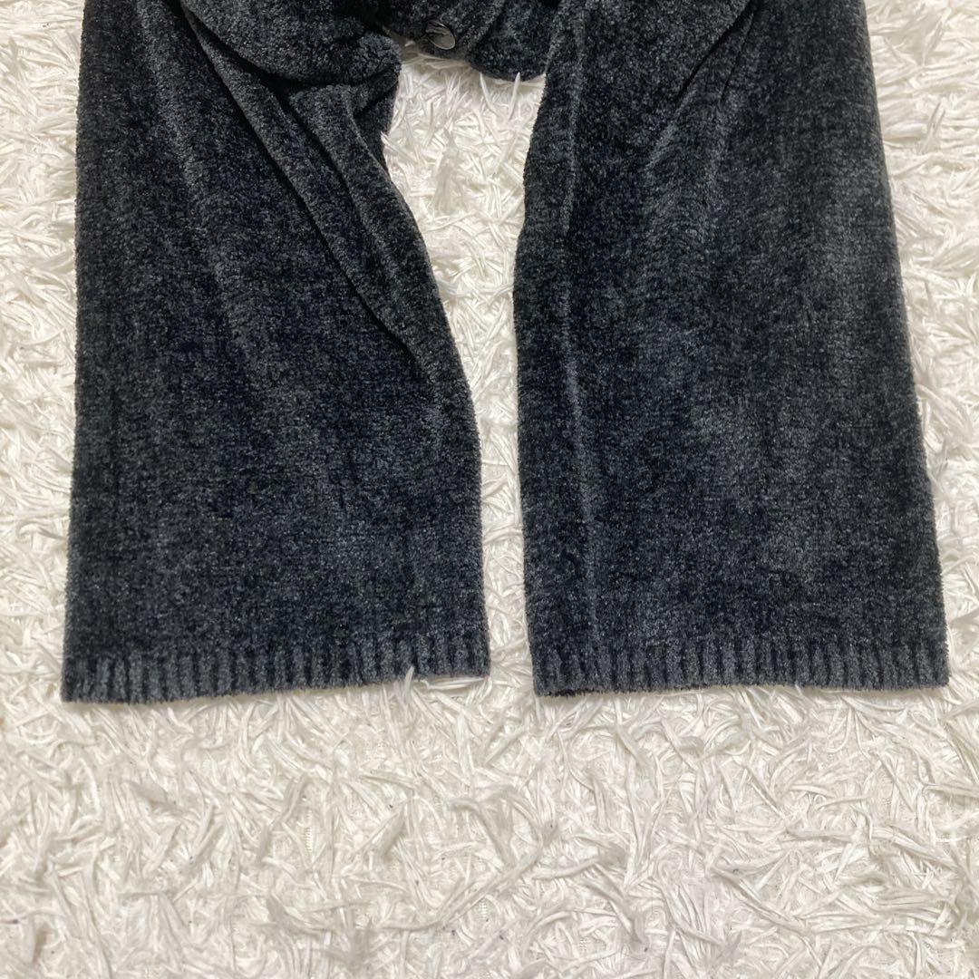 美品✨ヨーガンレール　 シルク100%　モールニット　ロングコート　XL相当　黒