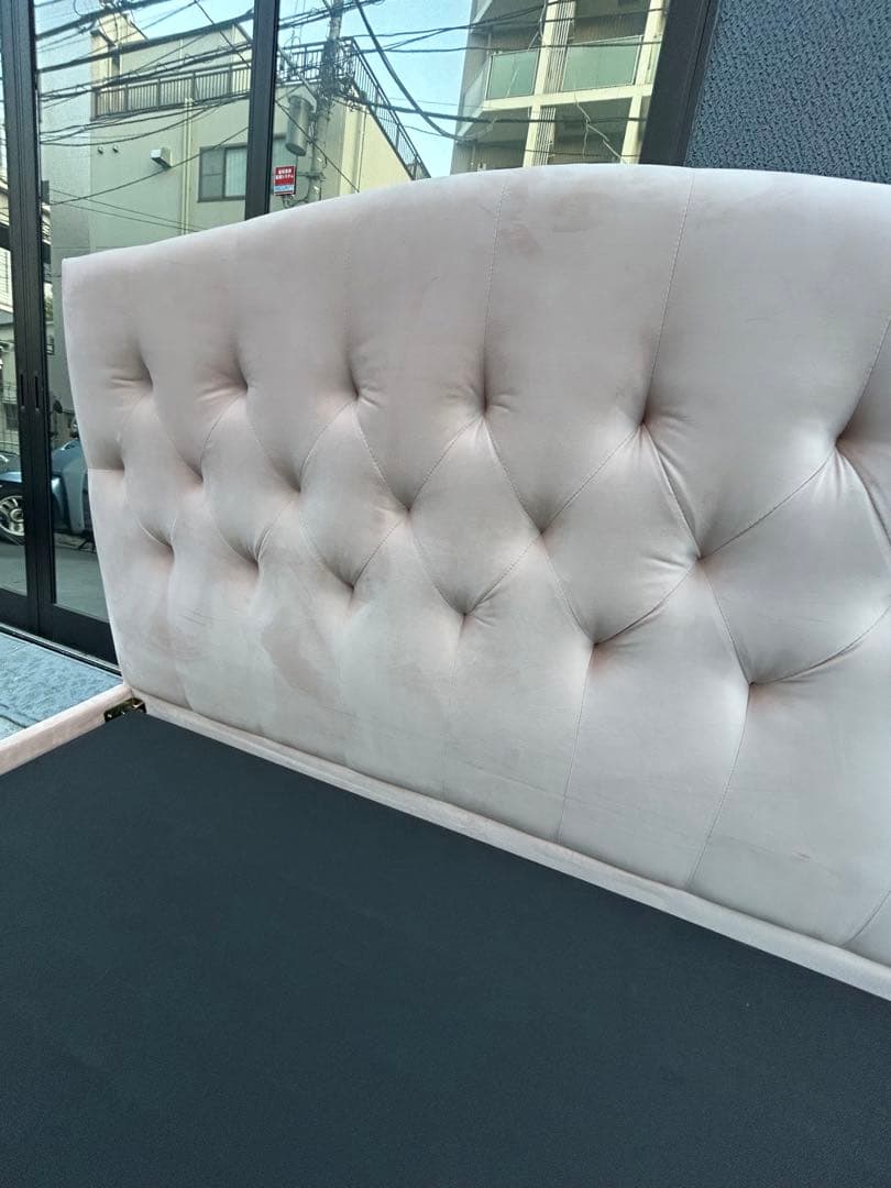 フランフラン　ブリッサ ベッド ディンプル ダブル ピンク