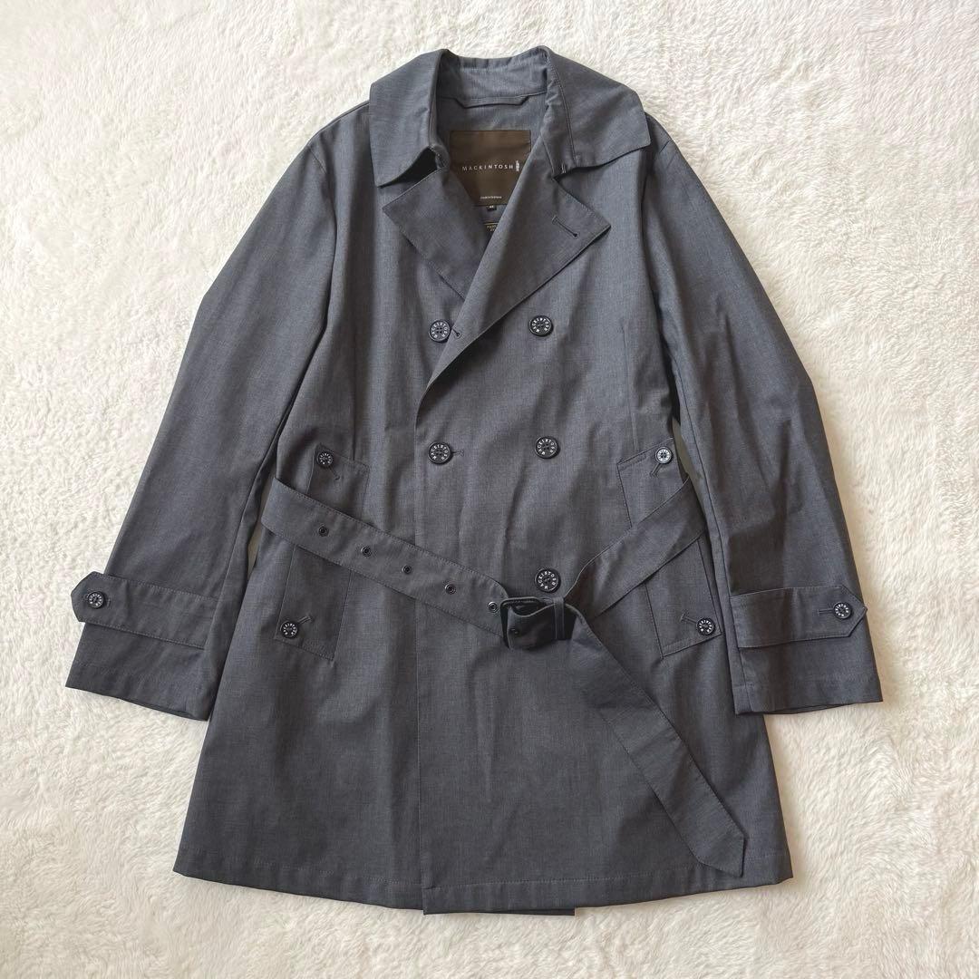 美品　マッキントッシュ　ロロピアーナ トレンチコート　ベルテッド　グレー　40