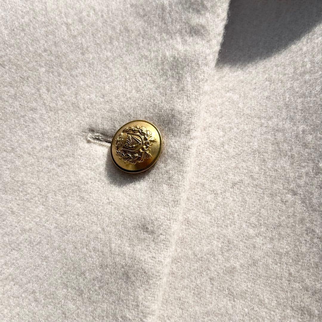 ヨリ　Yori　ラウンドカラーショートコート アイボリー　22AW