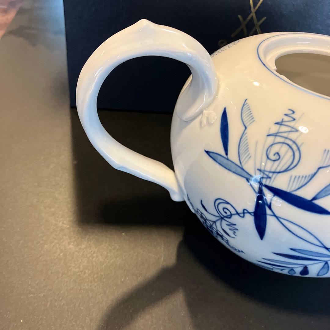 マイセン/共箱⭐️マイセン ブルーオニオン ティーポット(L)