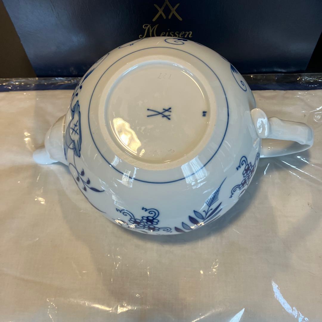 マイセン/共箱⭐️マイセン ブルーオニオン ティーポット(L)