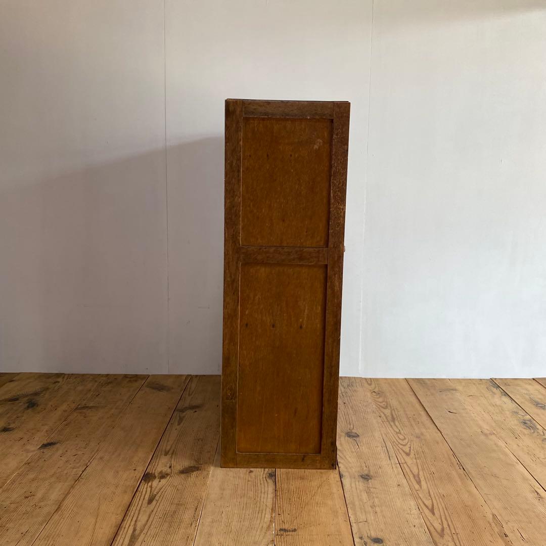 ヴィンテージ ガラス戸棚 キャビネット 作業台付き 食器棚 z892