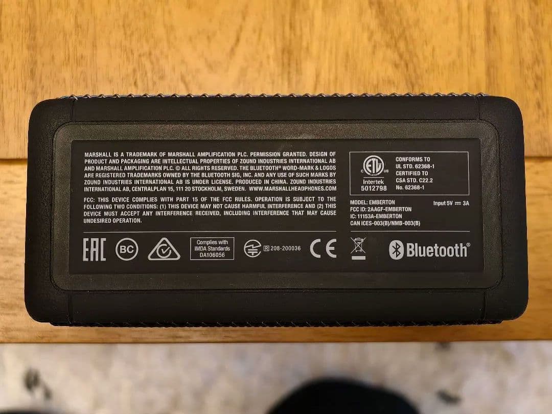 Marshall ワイヤレススピーカー EMBERTON