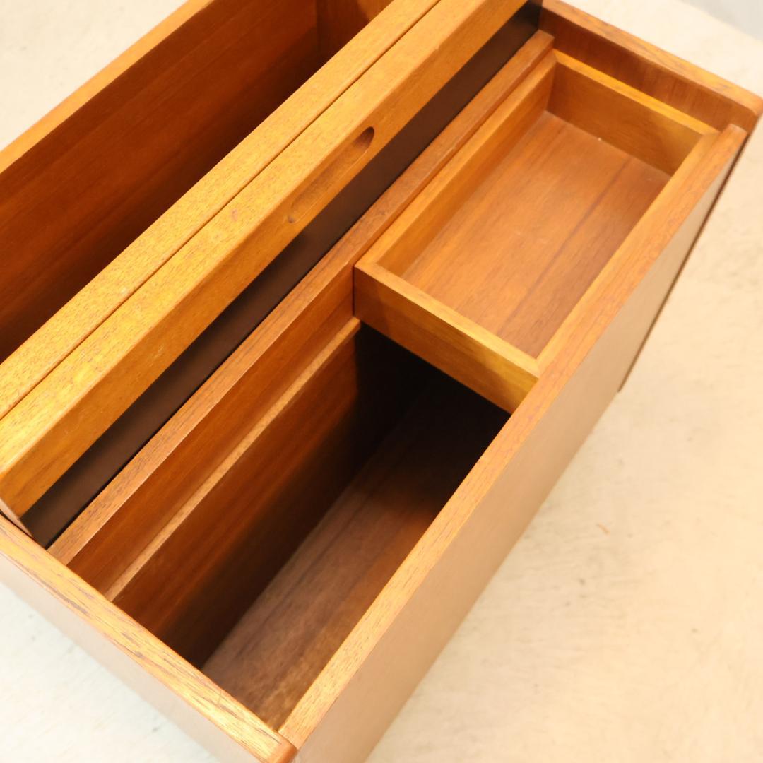 北欧ヴィンテージ バーサイドテーブル バタフライテーブル チーク材 キャスター付