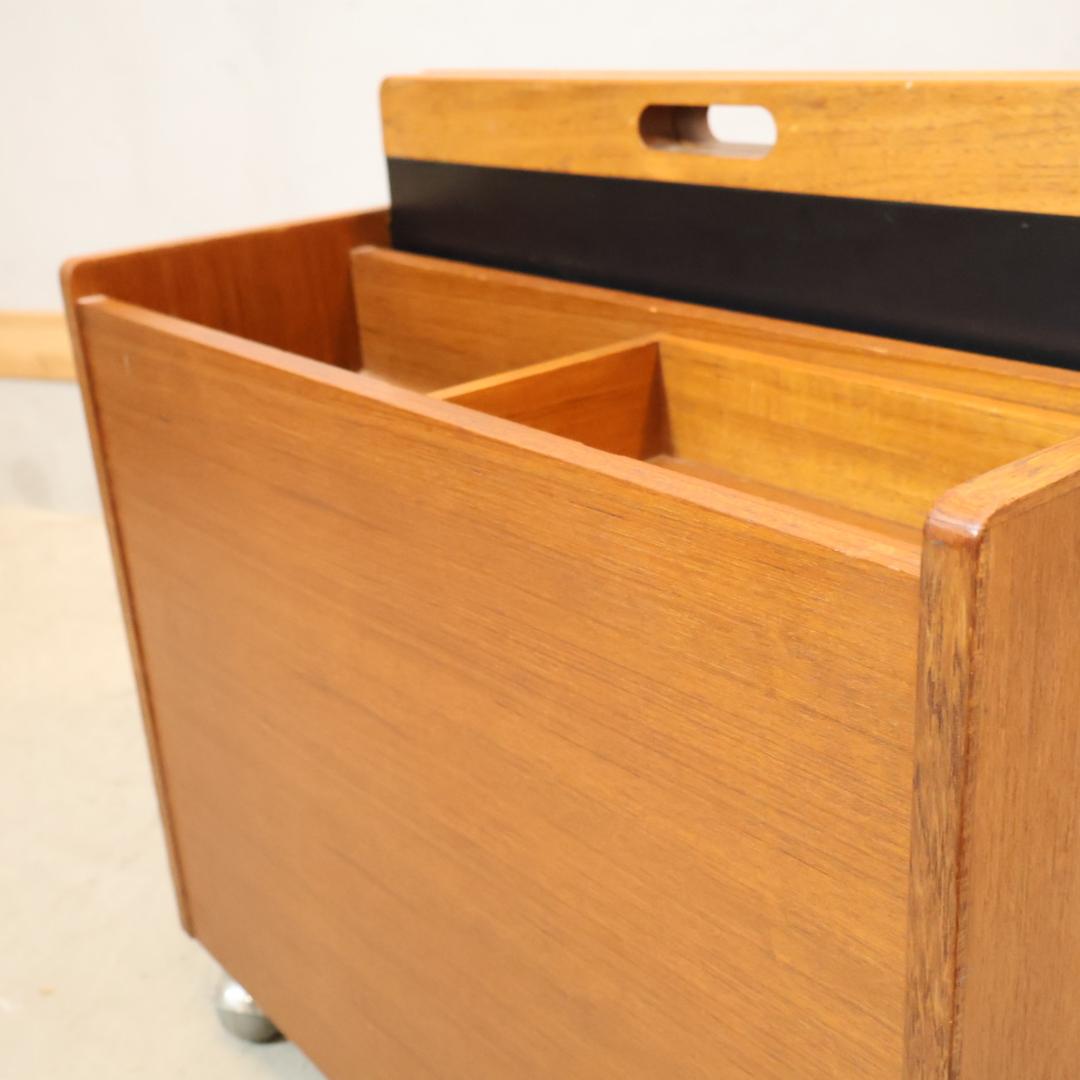 北欧ヴィンテージ バーサイドテーブル バタフライテーブル チーク材 キャスター付